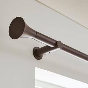 Flush Trumpet Fixed Metal Curtain Pole with Rings