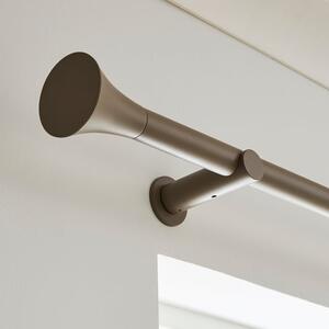 Flush Trumpet Fixed Metal Curtain Pole with Rings