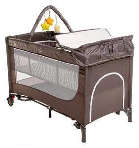 Baby plus Play-Sleep Travel Cot - Grey