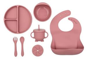 BLW Essentials Silicone Feeding Set - Dusty Rose