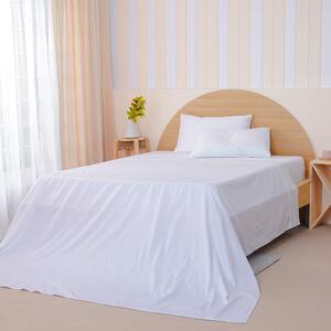 Ackly Bamboo - White Flat Sheet, King