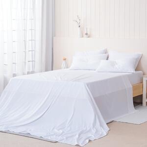 Ella Cotton - White Flat Sheet, Double