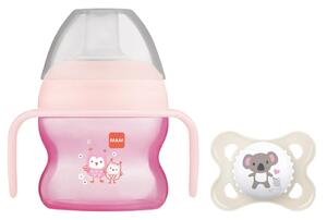 MAM Starter Cup 150ml with Handles and Soother - Pink