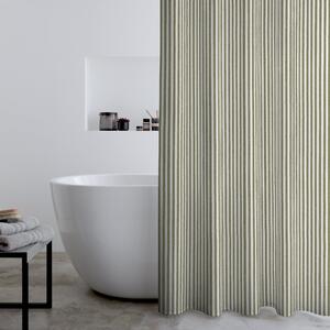 Catherine Lansfield Timeless Stripe Shower Curtain Green