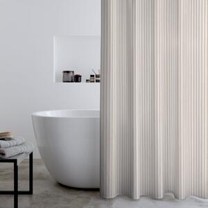 Catherine Lansfield Timeless Stripe Shower Curtain Natural