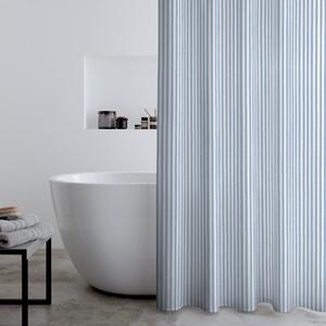 Catherine Lansfield Timeless Stripe Shower Curtain Blue