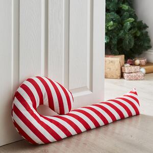 Catherine Lansfield Christmas Candy Cane 90cm x 20cm Draught Excluder Red White