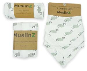 MuslinZ Bamboo/Organic Cotton Muslin Set - Grey Cloud