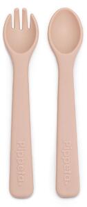 Pippeta Silicone Spoon & Fork - Ash Rose