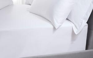 Five Star Hotel Concept Percale Fitted Sheet, Single, White