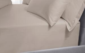 Five Star Hotel Concept Sateen Fitted Sheet, Single, Latte