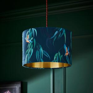 Kingfisher Drum Lamp Shade Teal (Blue)