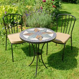 Memphis 60cm Bistro Table with 2 Milton Chairs Set Green