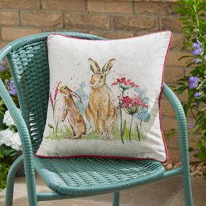 Hares Square Outdoor Cushion MultiColoured