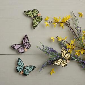 Pack of 4 Butterfly Clips MultiColoured