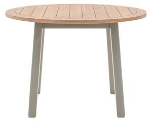 Elda 4 Seater Round Dining Table Taupe