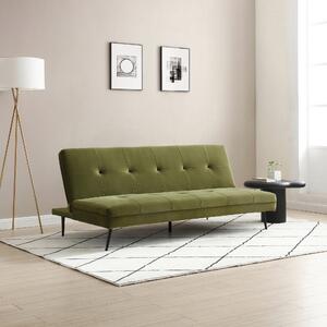Logan Velvet Sofa Bed Green