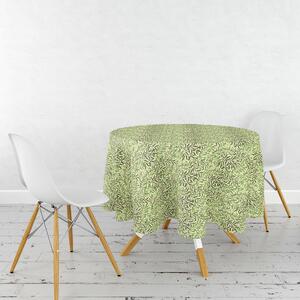 William Morris Willow Boughs Circular Acrylic Coated Tablecloth Green