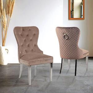 Indus Valley Set of 2 Chelsea Dining Chairs Taupe