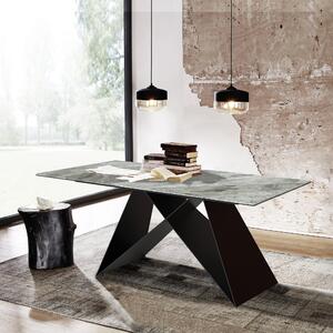 Indus Valley Kiano Ceramic 8 Seater Extendable Dining Table Grey