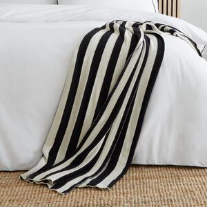 Style Sisters Knitted Stripe Throw White