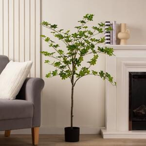 Artificial Real Touch Enkianthus Tree in Black Plant Pot Green