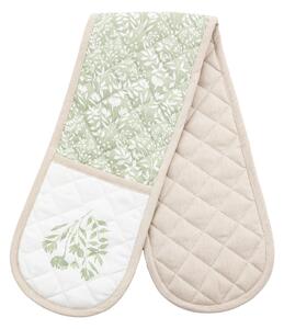 Floral Double Oven Glove Sage