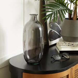 Recycled Glass Vase Smoked 31cm Black