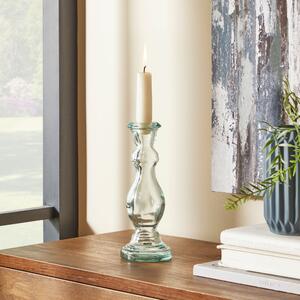 Recycled Glass Candle Holder Clear