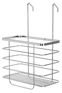 Hook Over Chrome Shower Screen Caddy Silver
