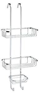 Rust-Free Hook Over 3 Tier Basket Caddy Silver