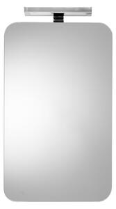 Medway Illuminated Stainless Steel Pivot Door Cabinet Silver