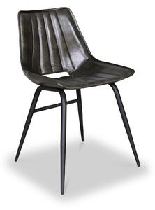 Torquil Real Leather Pleated Back Dining Chair | Roseland