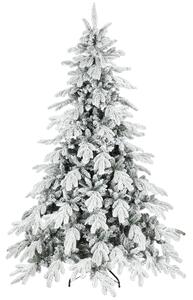 HOMCOM 7ft Super Flocked Christmas Tree - Green/White