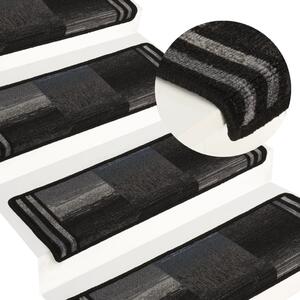 Stair Mats Self-adhesive 10 pcs 65x21x4 cm Black and Grey