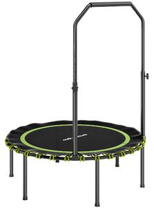 SPORTNOW 40" Foldable Fitness Trampoline Rebounder with Handle, Green