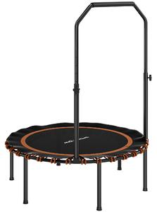 SPORTNOW 40" Foldable Fitness Trampoline Rebounder with Handle, Orange
