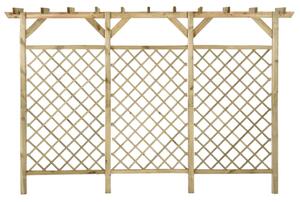 Garden Lattice Fence with Pergola Top 300x50x200 cm Impregnated Pinewood