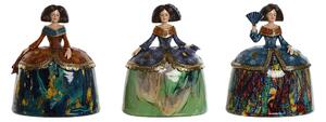 Decorative Figure Home ESPRIT Multicolour Romantic 21,5 x 15,5 x 25,5 cm (3 Units)