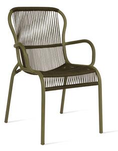 Loop Stackable armchair - / Hand-woven polypropylene cord by Vincent Sheppard Green