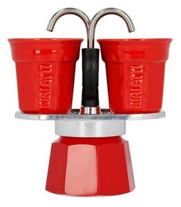 Italian Coffee Pot Bialetti Red Aluminium 100 ml 2 Cups