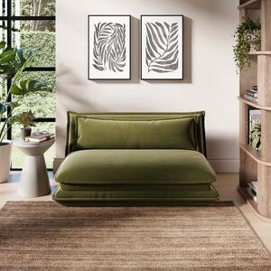Jackson Olive Velvet Foldable Small Double Sofabed