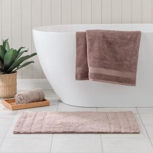 Luxury Cotton Textured Stripe Bath Mat