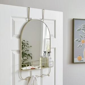 Over The Door Arched Mirror with Shelf