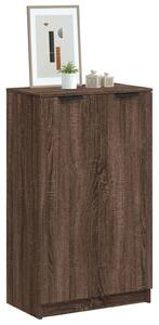 Shoe Cabinet Brown Oak 59x35x100 cm Engineered Wood