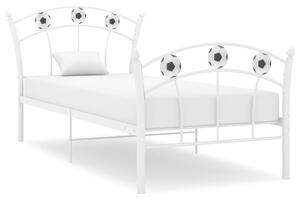 Bed Frame without Mattress White Metal 90x200 cm