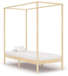 Canopy Bed Frame without Mattress Solid Wood 100x200 cm