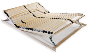 Slatted Bed Base without Mattress with 28 Slats 7 Zones 140x200 cm