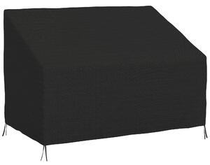 Outsunny 600D Oxford Cloth Furniture Cover, 2 Seater Sofa Protector for Garden Patio, Outdoor, Waterproof, Black, 140L x 84W x 56/94H cm