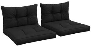 Outsunny Replacement Seat Cushions and Back Pillows, 4-Piece Patio Chair Cushion Set for Indoor or Outdoor Use, Black